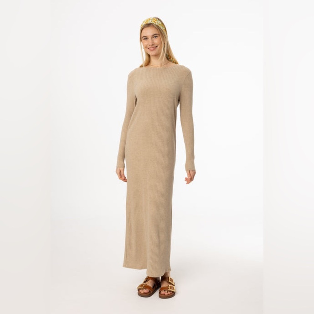 Blank NYC Long Sleeve Tan Dress
